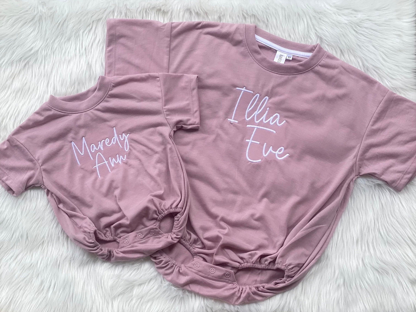 Oversized Tshirt Bubble - Sister Matching Set