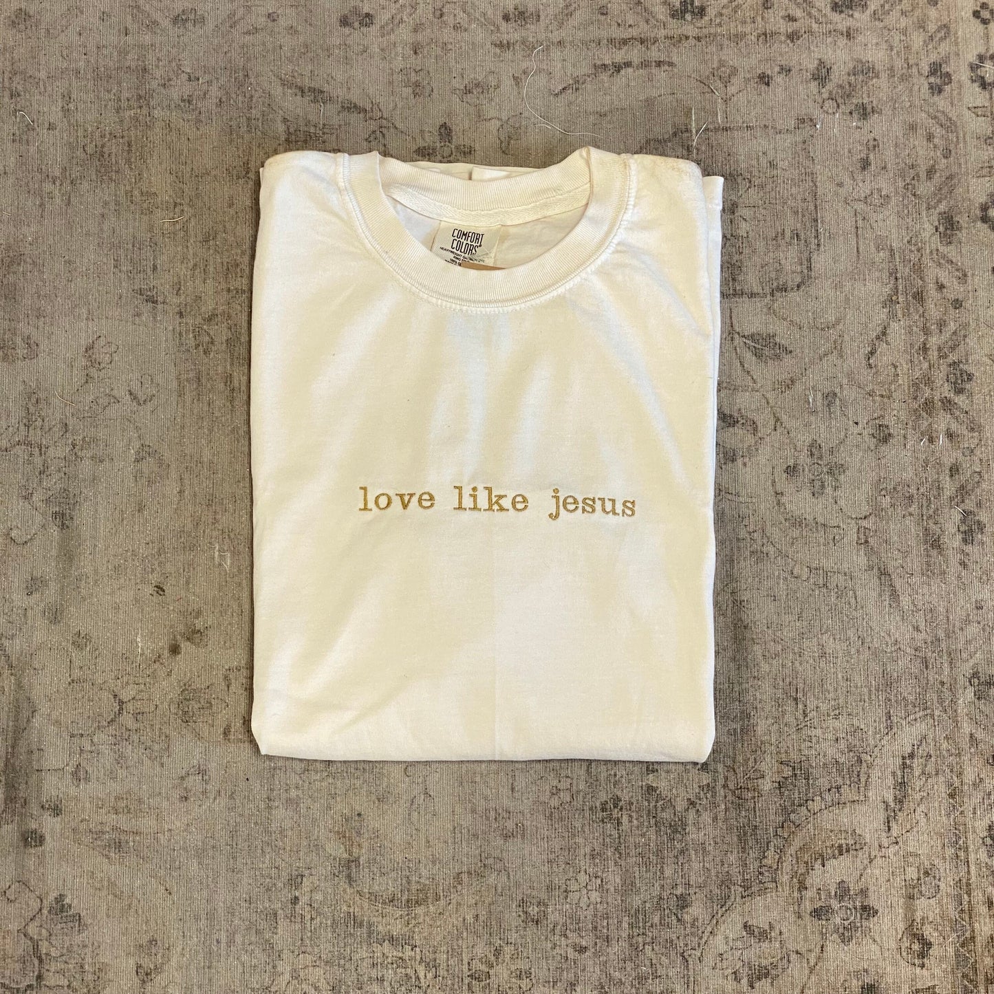 Embroidered love like Jesus tshirt -Christian tshirt