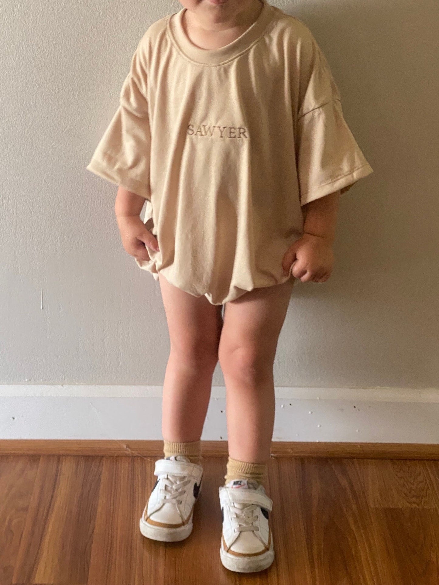 Tshirt Bubble Romper -Gender Neutral Personalized Gift