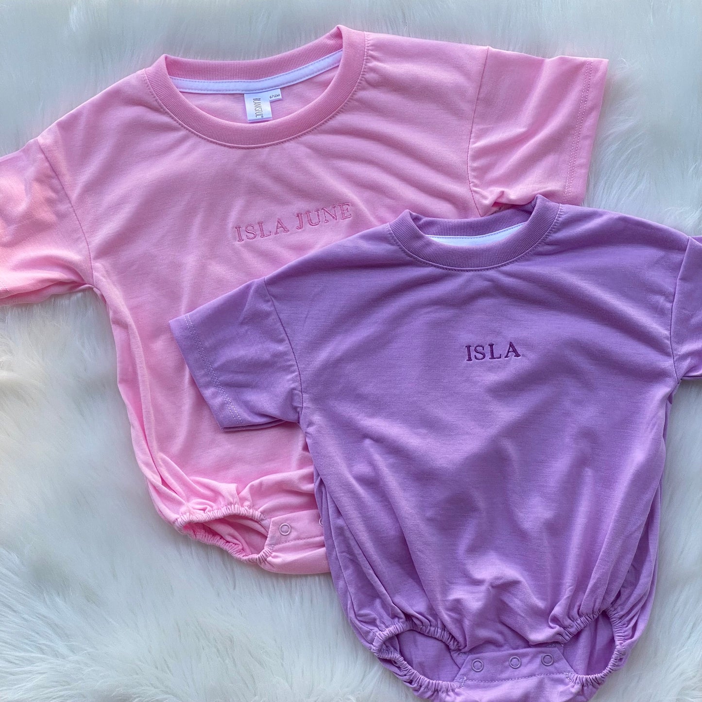 Tshirt Bubble Romper -Gender Neutral Personalized Gift