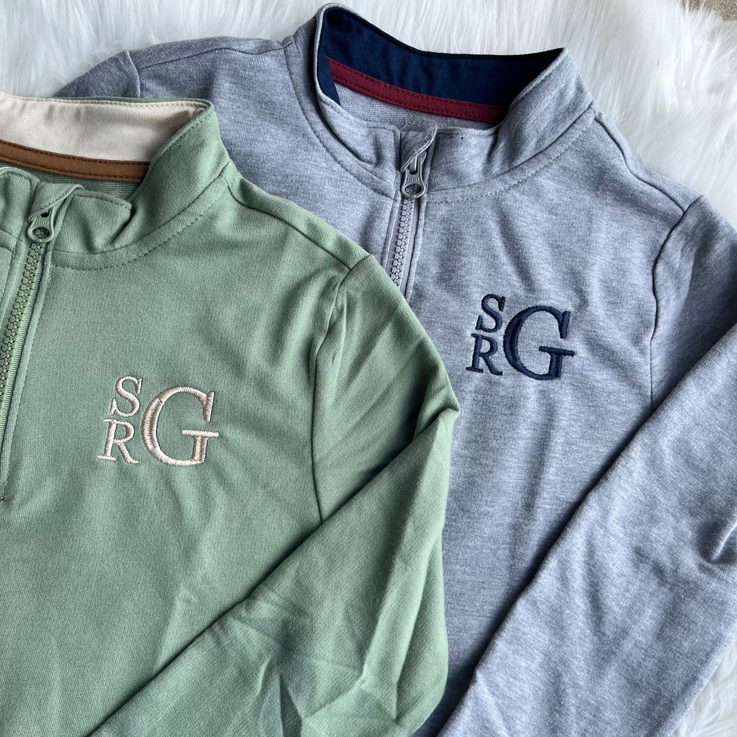 Personalized Boys Quarter Zip Pullover