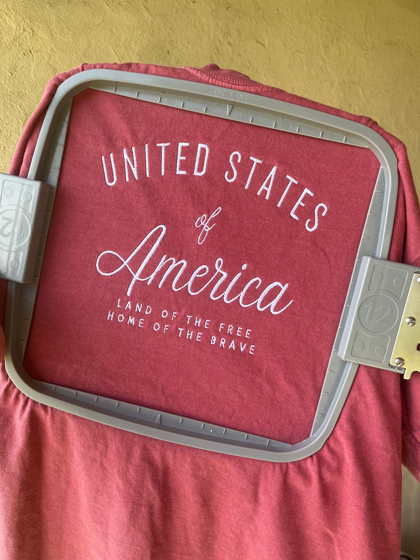 USA Embroidered T-Shirt – Patriotic “United States of America” Tee | Fourth of July Shirt | Land of the Free