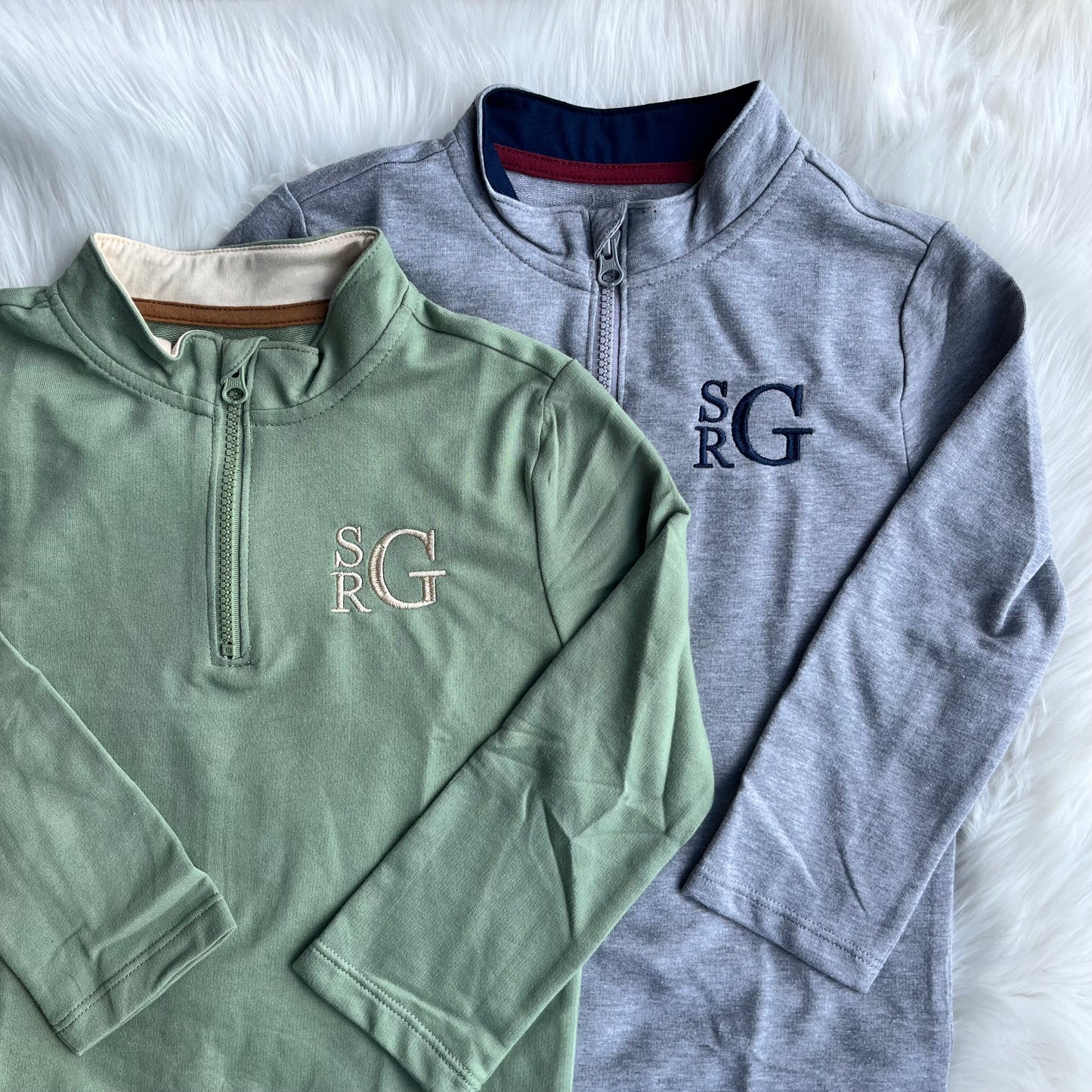 Personalized Boys Quarter Zip Pullover