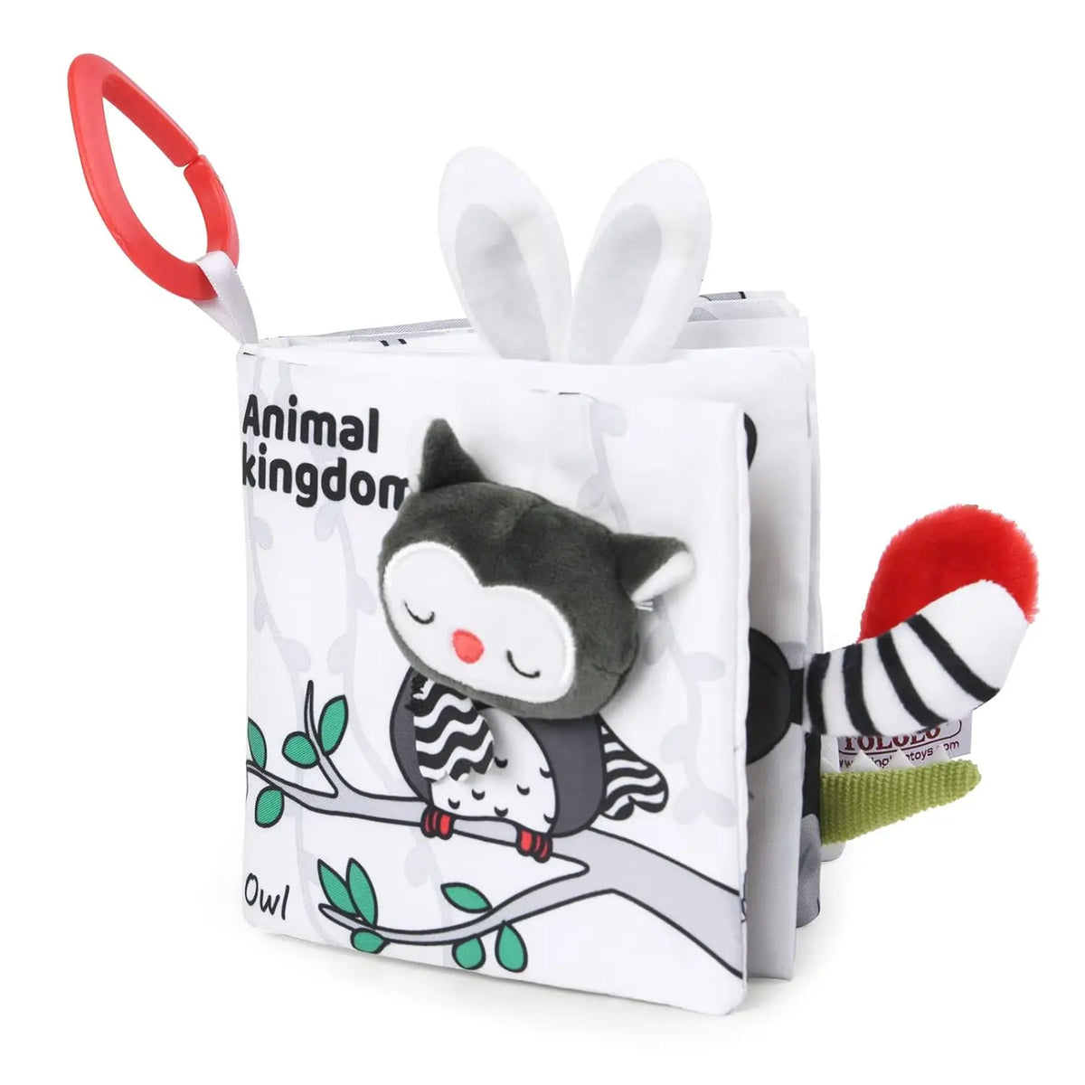 Baby Books Toys - Crinkle Soft Cloth 3D Touch and Feel, High Contrast Sensory Activity Toy for Early Education, Stroller Toy