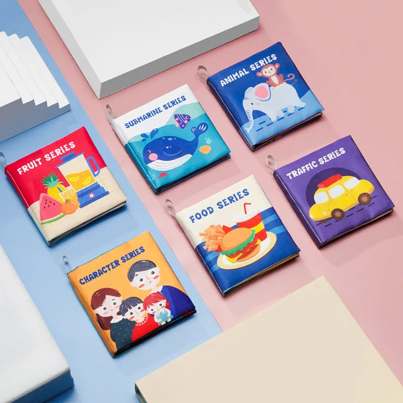 Washable Fabric Baby Book – Educational Puzzle Cloth Book for Newborns and Early Learning Development Toy