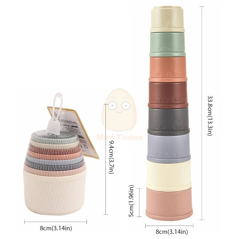 Baby Stacking Cups Educational Color and Number Sorting Toy