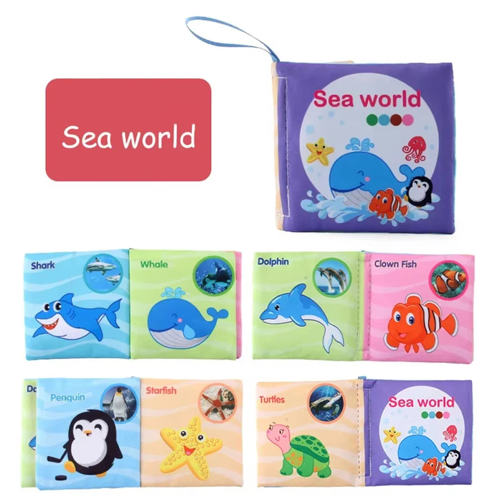 Cloth Baby Learning Books – Colorful Fabric Touch-and-Feel Books with Crinkle Sounds for Halloween, Thanksgiving, and Christmas