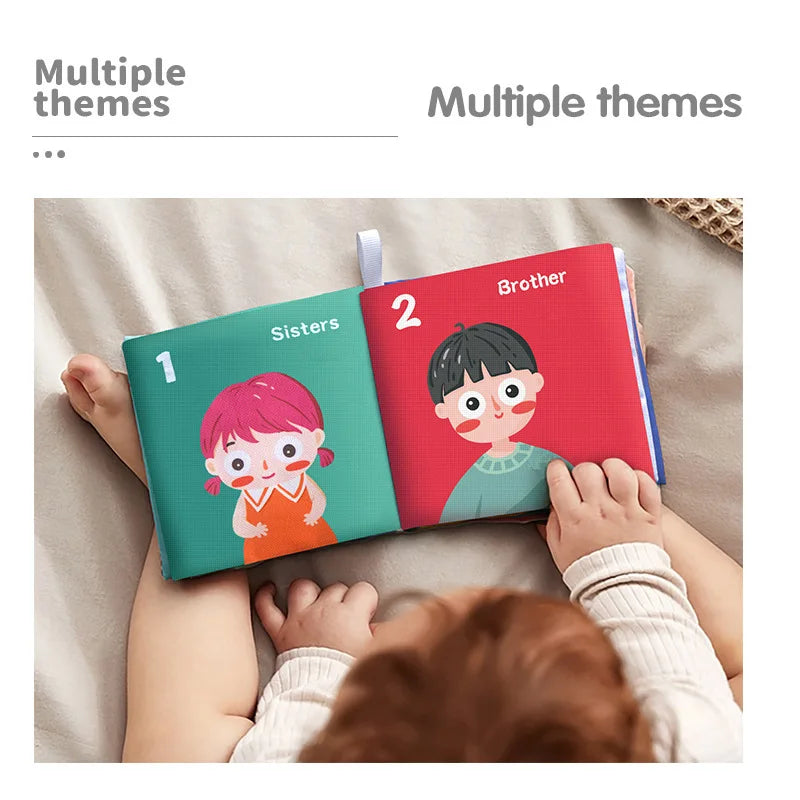 Washable Fabric Baby Book – Educational Puzzle Cloth Book for Newborns and Early Learning Development Toy