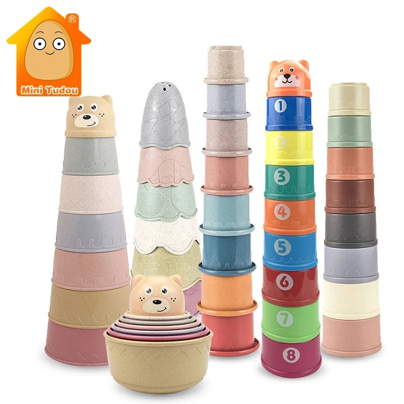 Baby Stacking Cups Educational Color and Number Sorting Toy