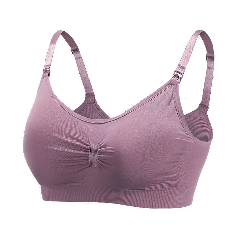 High Quality Maternity Nursing Bras Cotton Breastfeeding Pregnant Underwear Seamless Large Size Breathable Bra Push Up