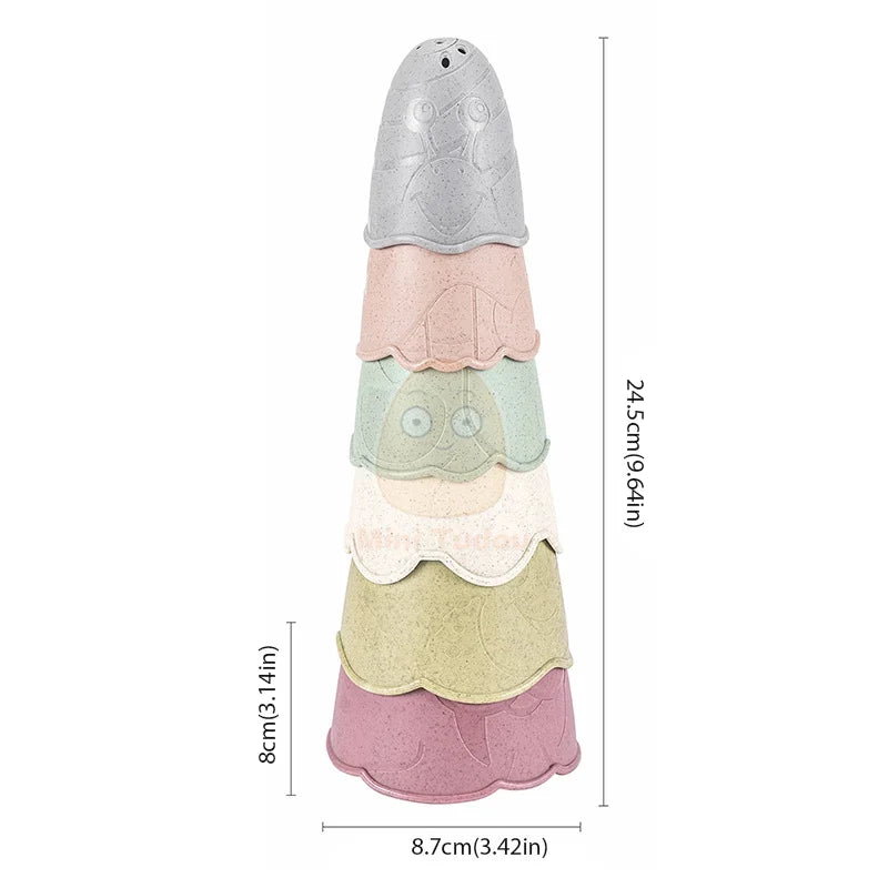 Baby Stacking Cups Educational Color and Number Sorting Toy