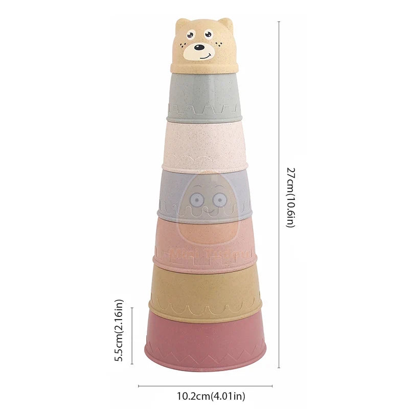 Baby Stacking Cups Educational Color and Number Sorting Toy