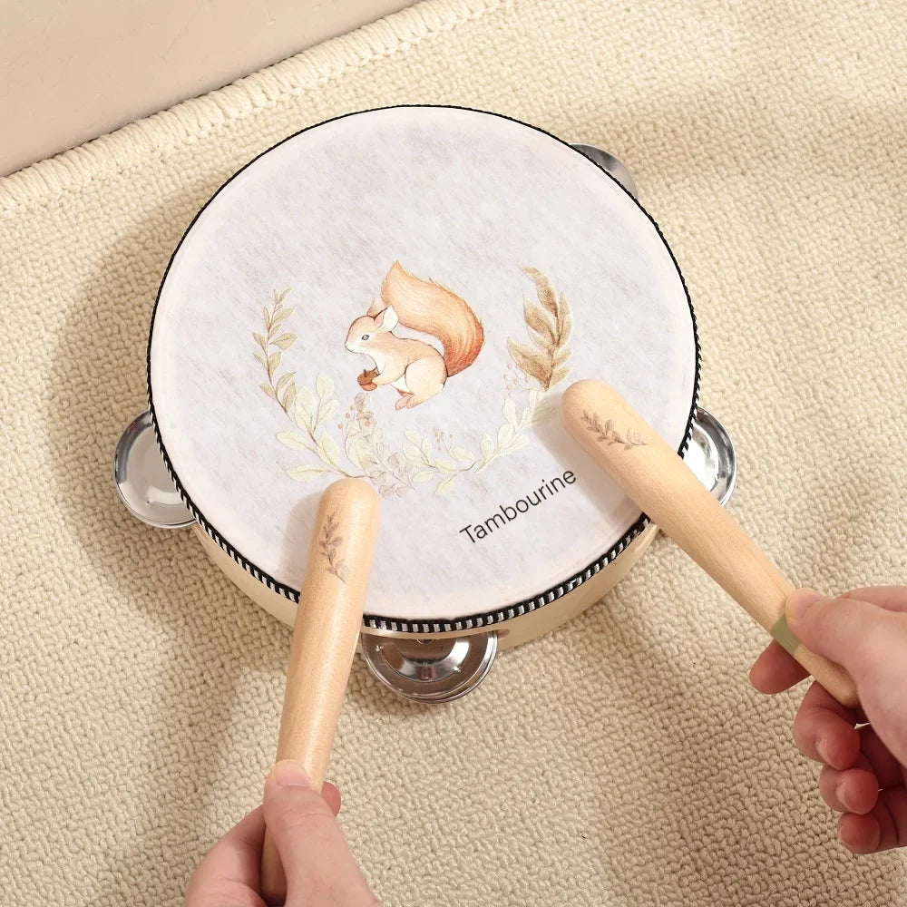 Musical Montessori Toys – Baby Rattle Bell, Drum, Xylophone, and Percussion Set for 0-3 Year Olds, Early Educational Instruments for Kids.