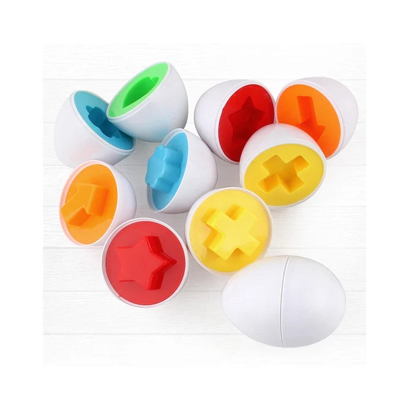 Baby Montessori Stacking Toy 3-in-1 Matching Easter Eggs Tower