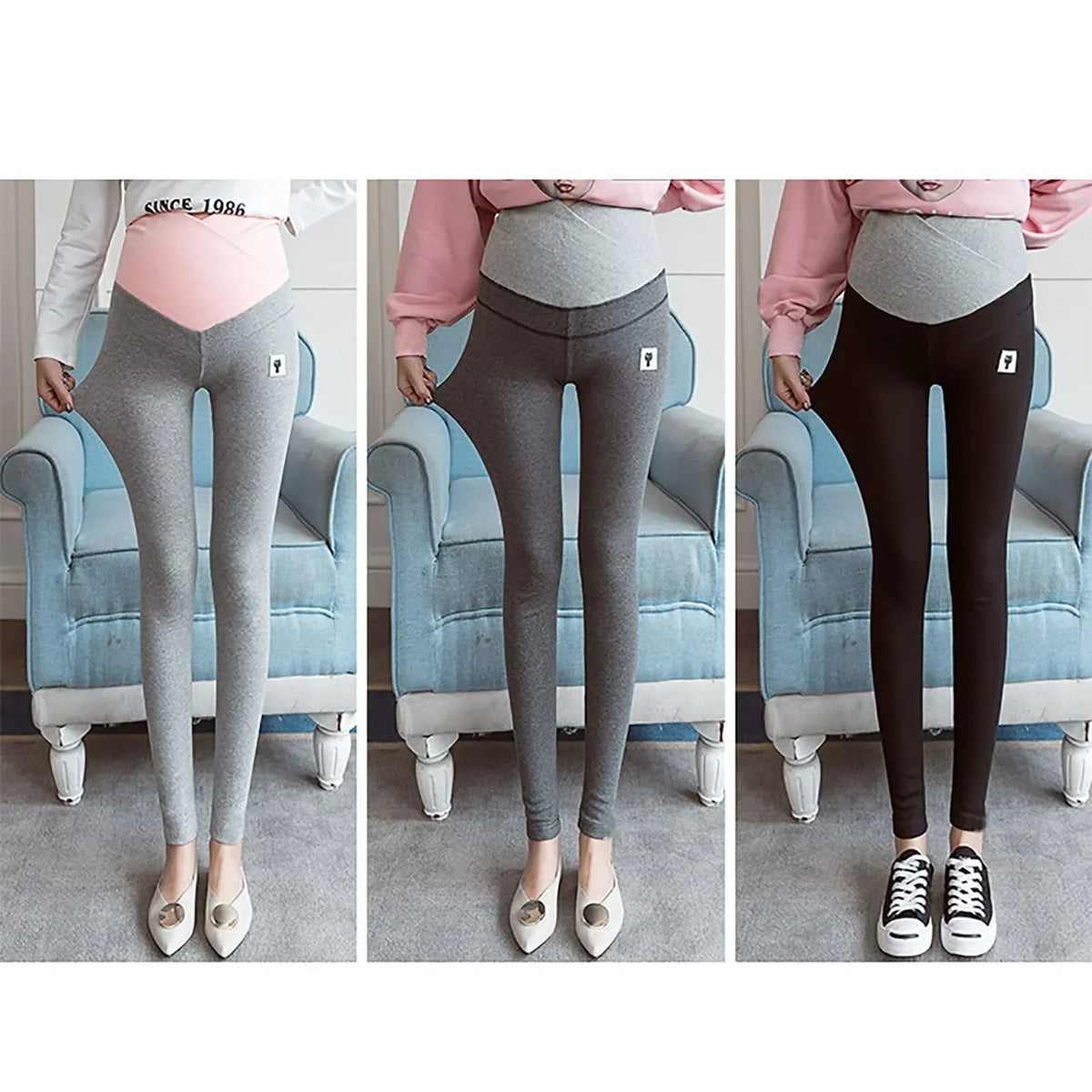 Adjustable Maternity Pants - # WOAA21410004-PRG