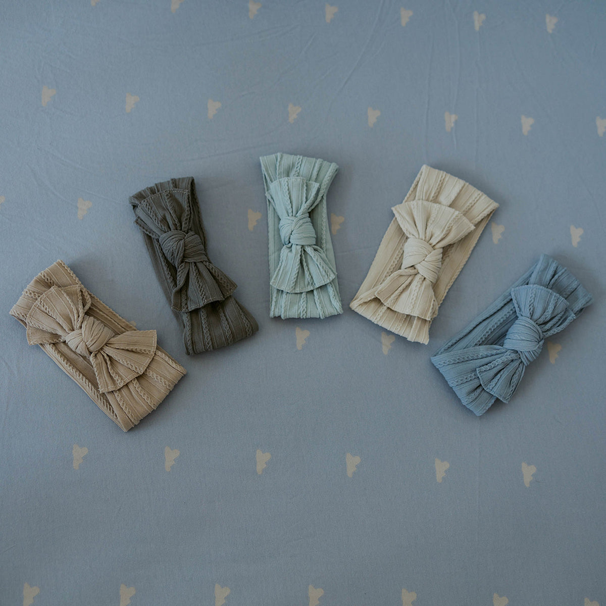 Stormy Set - Cable Knit Knotted Headbands - 5 Pack