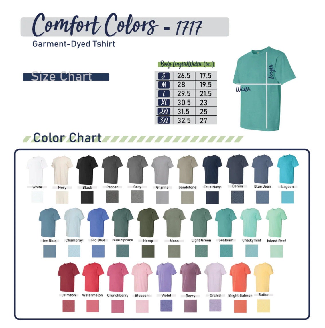 Trendy Bow Embroidered Comfort Colors Pocket Tee