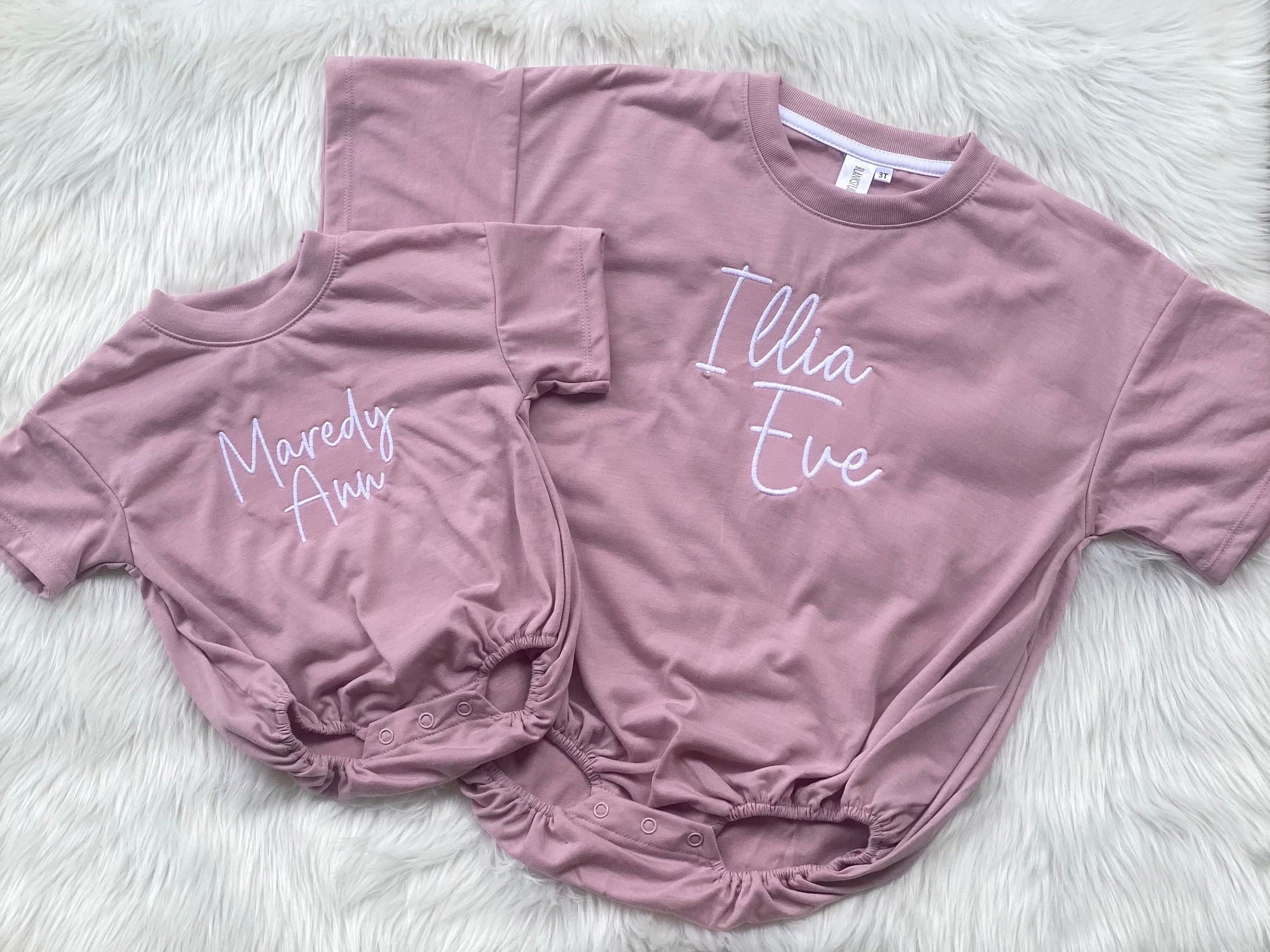 Oversized Tshirt Bubble - Sister Matching Set