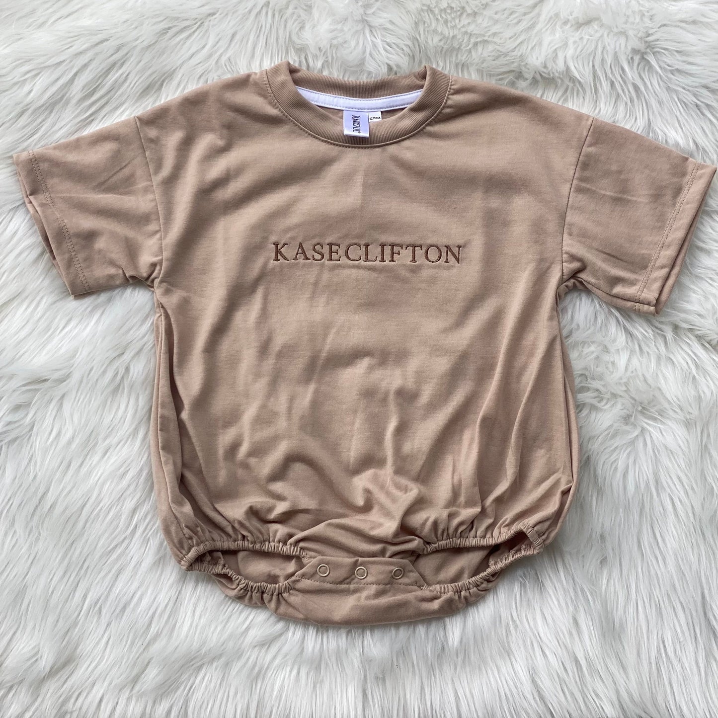 Tshirt Bubble Romper -Gender Neutral Personalized Gift