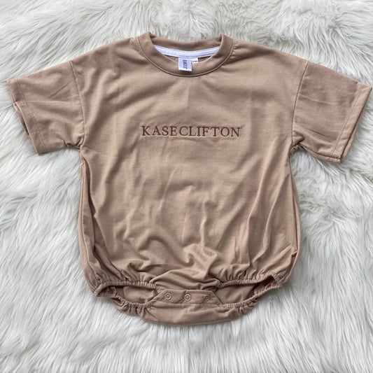 Tshirt Bubble Romper -Gender Neutral Personalized Gift