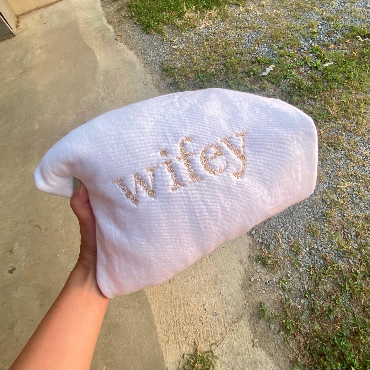 Floral Wifey/Mama Embroidered Sweatshirt