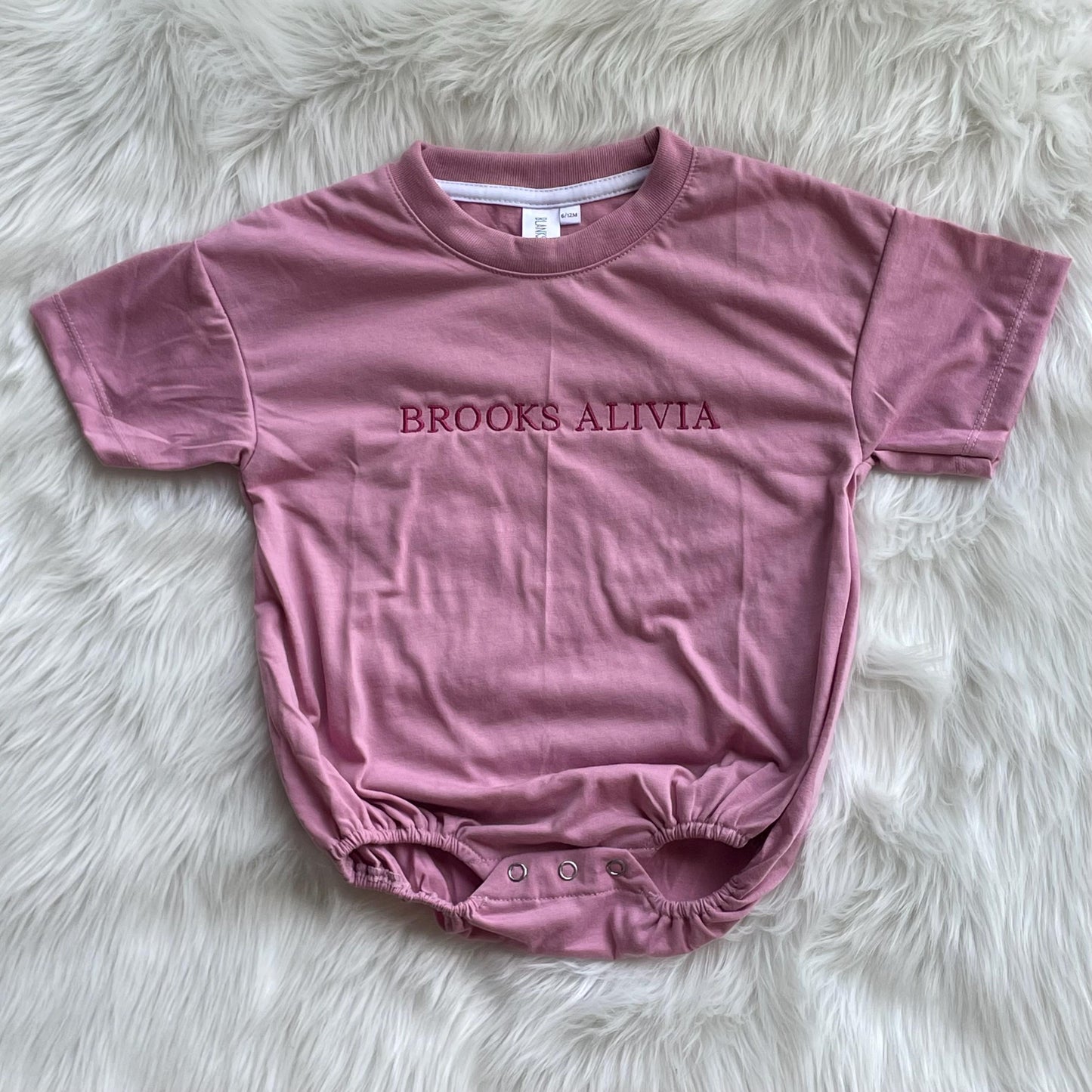 Tshirt Bubble Romper -Gender Neutral Personalized Gift