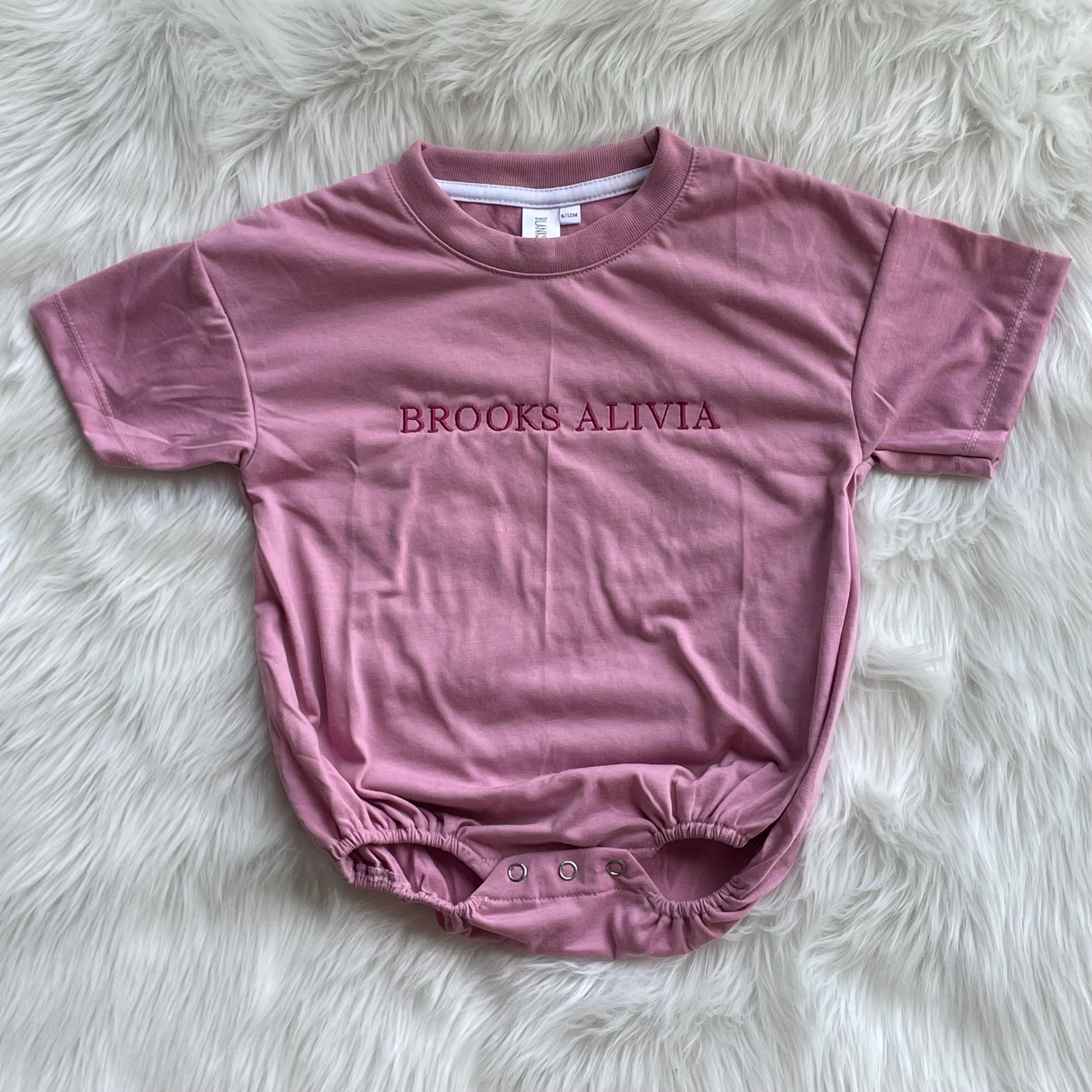 Tshirt Bubble Romper -Gender Neutral Personalized Gift