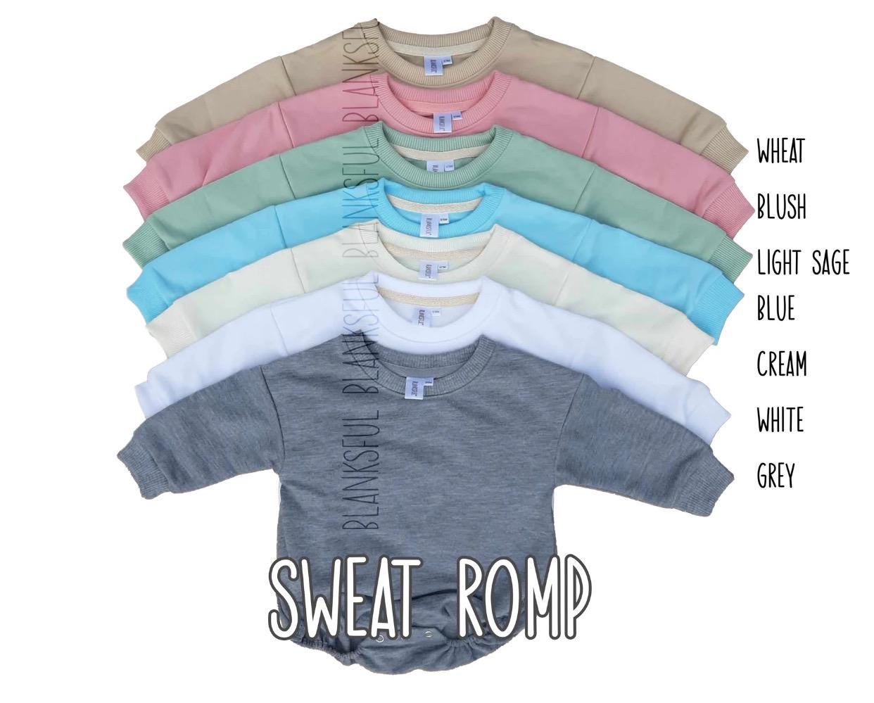 Sweatshirt Bubble Romper-Gender Neutral Oversized Sweatshirt Bubble