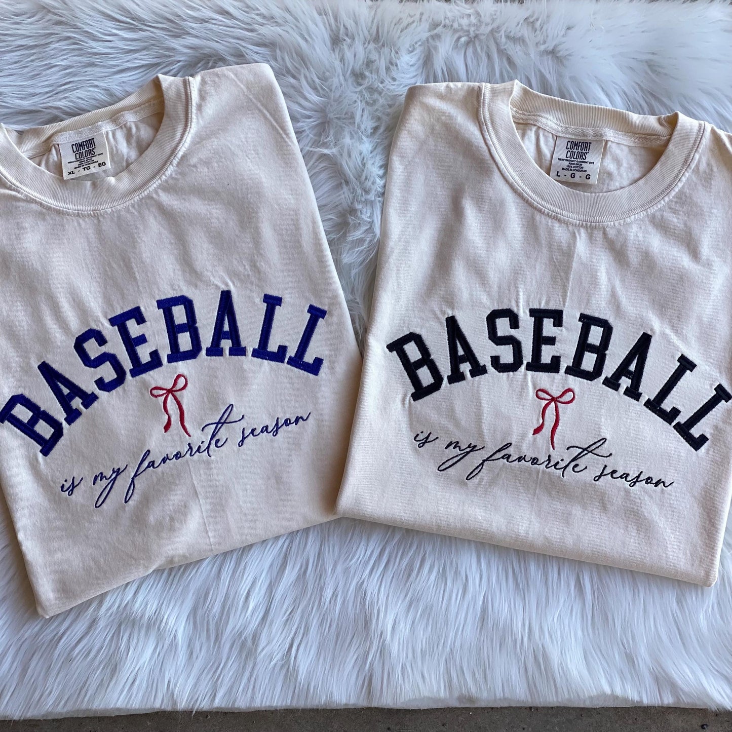 Baseball Is My Favorite Season Tshirt -- Embroidered shirt
