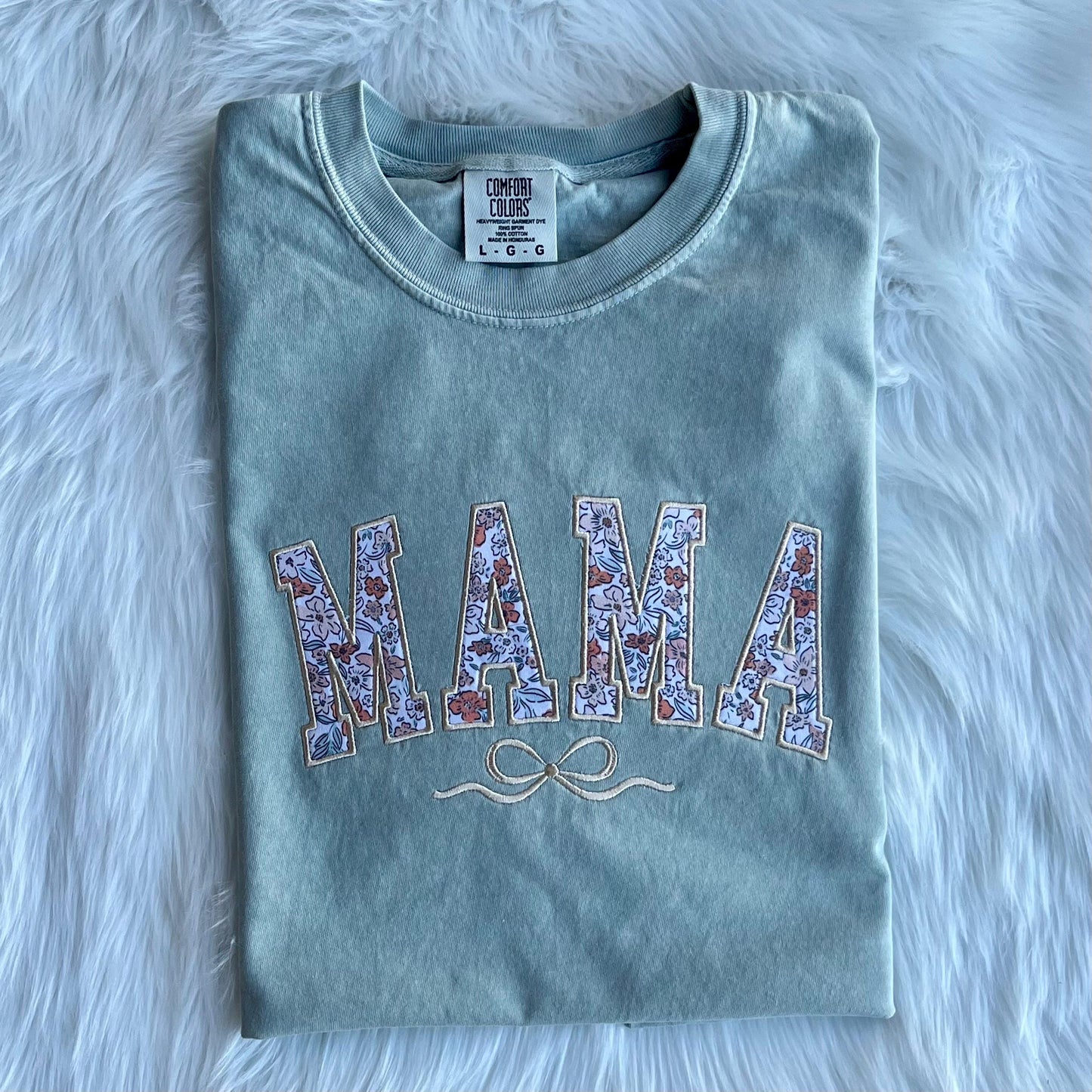 Embroidered Mama Bow Shirt