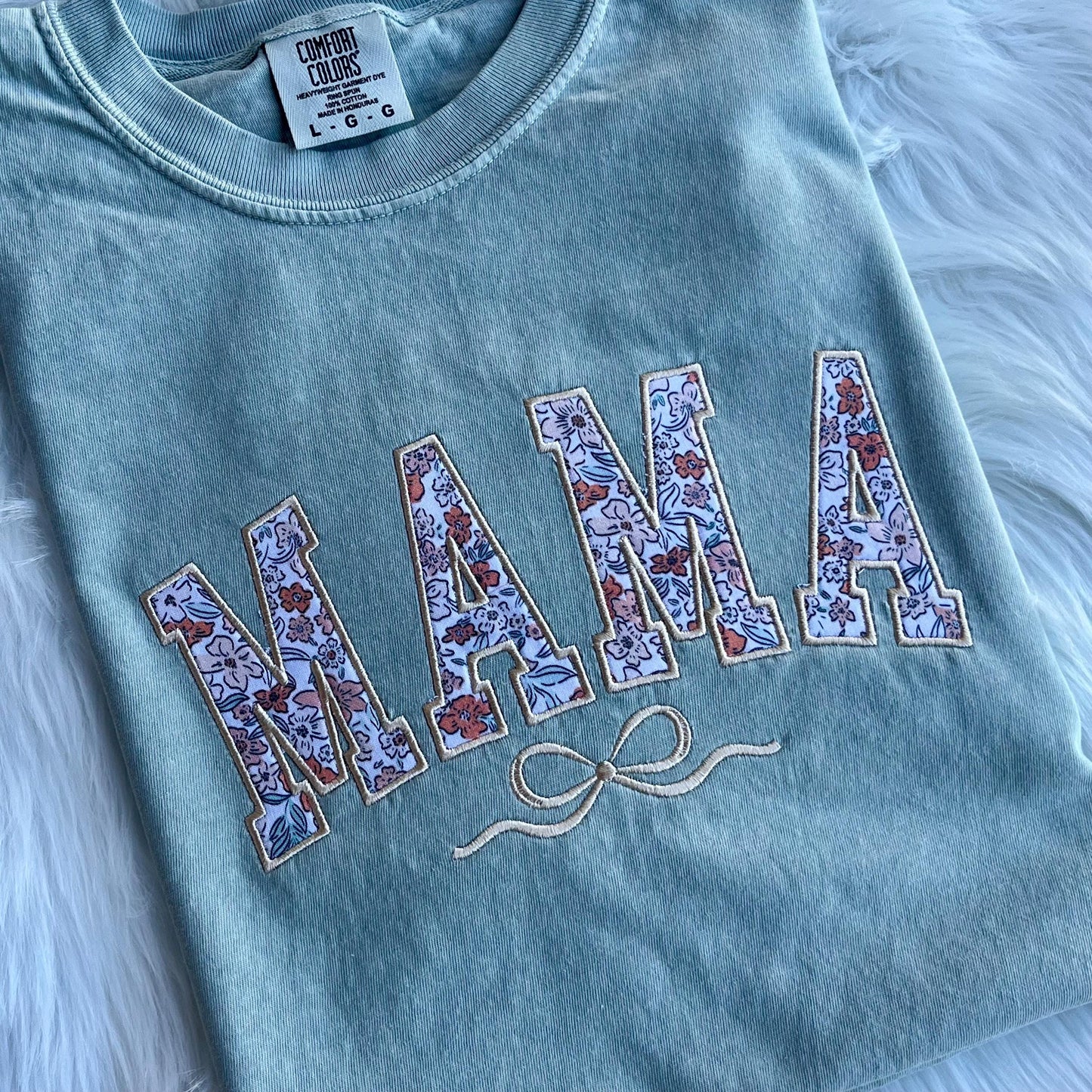 Embroidered Mama Bow Shirt