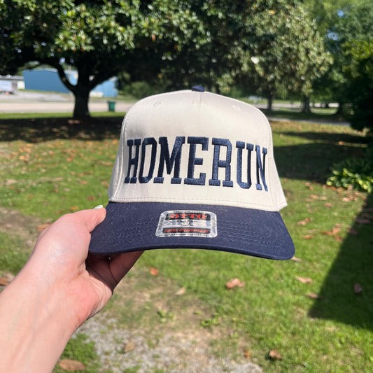 Homerun Two Tone Embroidered Hat - Baseball Hat 