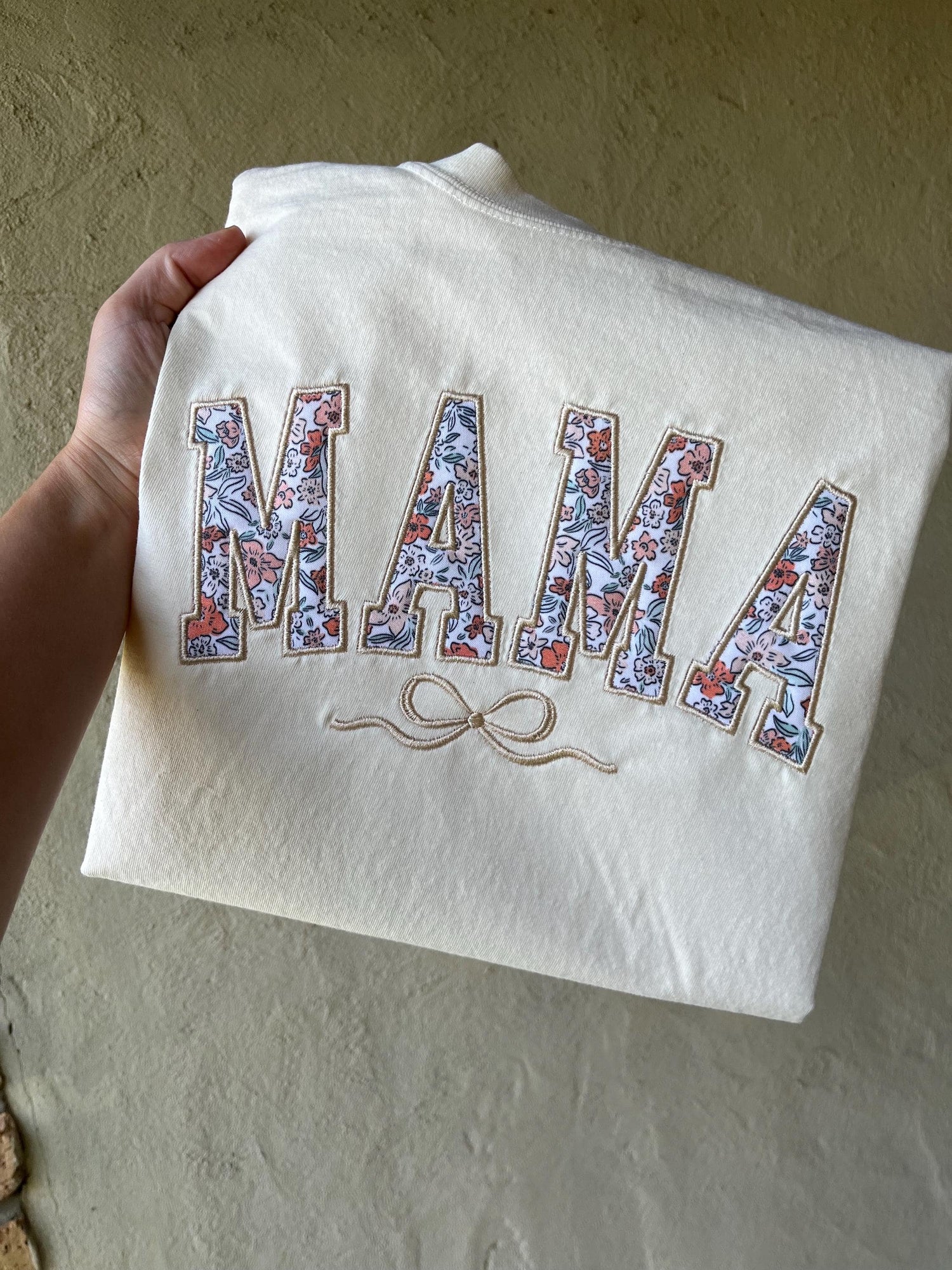 Embroidered Mama Bow Shirt