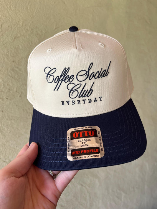 Coffee Social Club Hat - Trucker Hat Coffee Lover Gift 