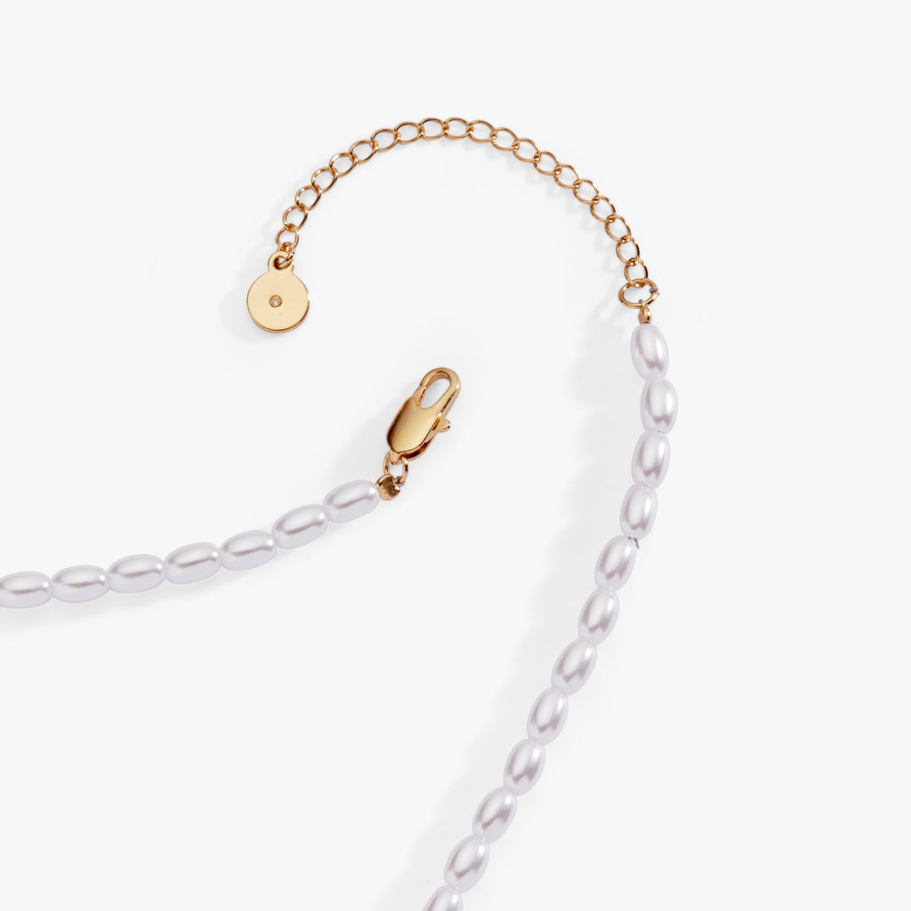 'Wifey' Bubble And Beaded Pearl Necklace