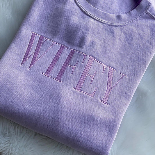 Embroidered Wife, Bride, Wifey, Mama Sweatshirt | Mama Sweatshirt | Embroidered Bride Sweatshirt | Gift For Her || Gift for Bride to be